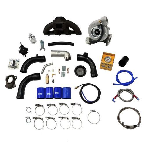 KIT TURBO FORD MOTOR ZETEC ROCAM 1.0 / 1.6 8V - PADRÃO T2 + TURBINA .48 MASTER POWER R363 - AZUL