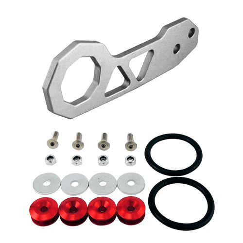 Trava de para-choque esportiva (Quick Release) - Vermelho + GANCHO DE REBOQUE/ENGATE ESPORTIVO UNIVERSAL PARA TRASEIRA (TOW HOOK)