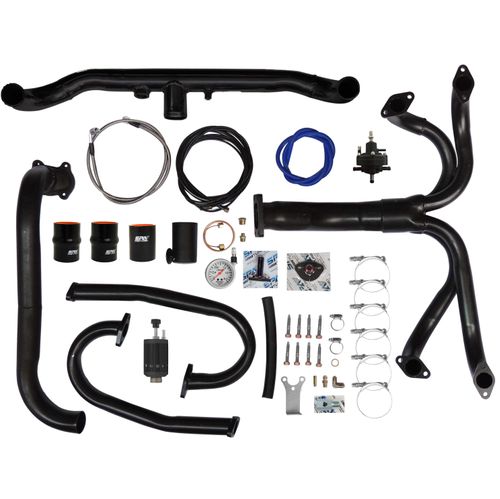Kit turbo VW Fusca dupla carburação - Pressurização aço - T2 - SEM TURBINA