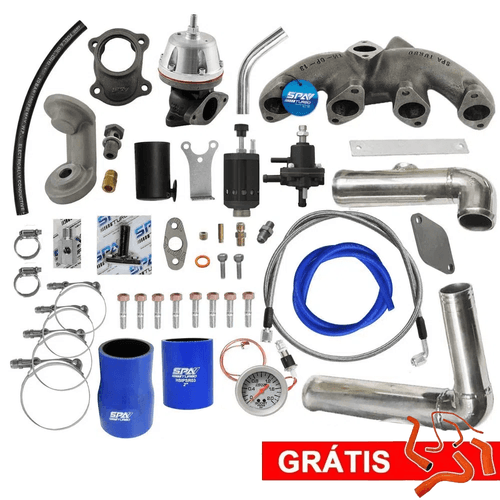 KIT TURBO CORSA 1.0 / 1.4 / 1.6 8V MULTIPONTO A/C D/H T2 SEM TURBINA + Kit Mangueiras