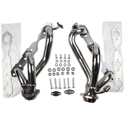 Coletor de escapamento 6x2 em aço inox polido para GM Blazer / S10 V6 4.3 (Vortec)