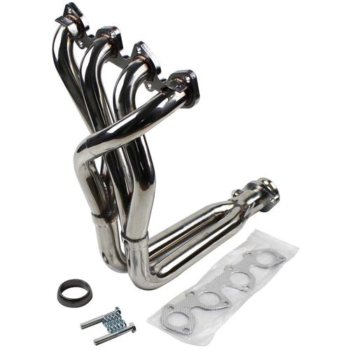 Coletor de escapamento 4x2x1 em aço inox polido para Peugeot 206/207 8V