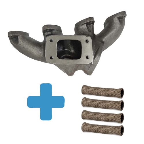 Coletor de escape para turbo + Capa térmica para cabo de vela Titanium - Jogo com 4 unidades