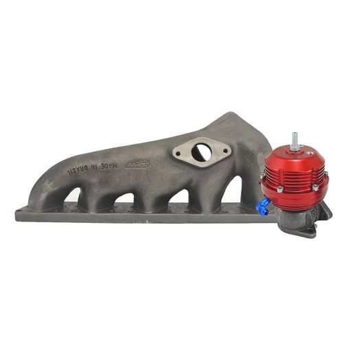 Coletor de escape para turbo VW Jetta MKV 2.5 5 cilindros - T3 + WASTEGATE USA REGULAGEM MECÂNICA
