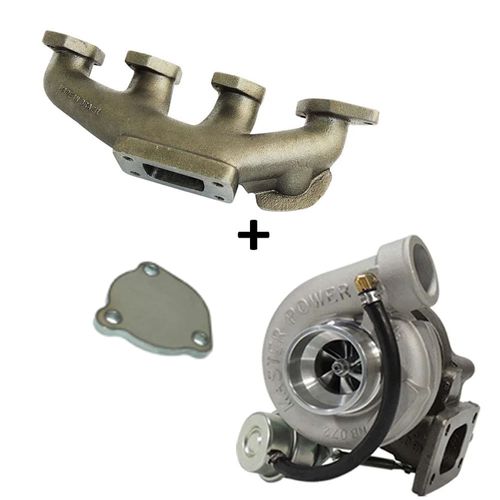 Coletor de escape para turbo GM Chevette / Chevy 500 / Marajó + Turbina Master Power .48 T25 R384