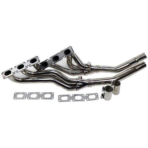 Coletor de escapamento 6x2 em aço inox polido para BMW E34/E36 Americana / Alemã