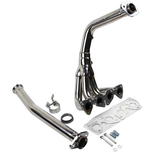 Coletor de escapamento 4x1 em aço inox polido para Peugeot 206/207 16V