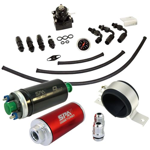Bomba Externa 9 BAR + Suporte Simples Prata + Kit Dosador de Combustível