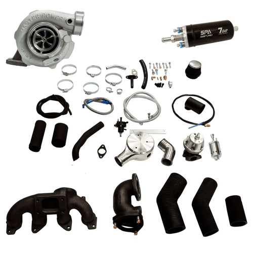 Kit turbo GM Chevrolet Monza / Kadett / Ipanema / Daewoo Espero carburado + TURBINA .42 T3 R4449 + BOMBA ELÉTRICA DE COMBUSTÍVEL EXTERNA 7 BAR