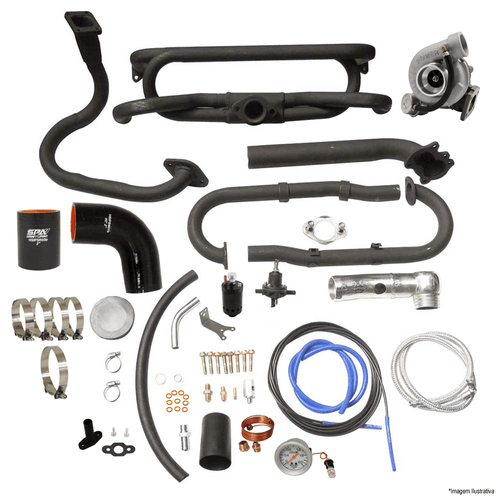 Kit Turbo VW Fusca carburação simples para turbos padrão T2 - COM TURBINA