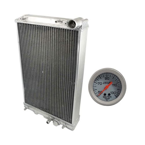 Radiador de Água brasado em alumínio para VW AP (Bola G3 G4) + Termômetro de Temperatura de água 50-130C - 52 MM
