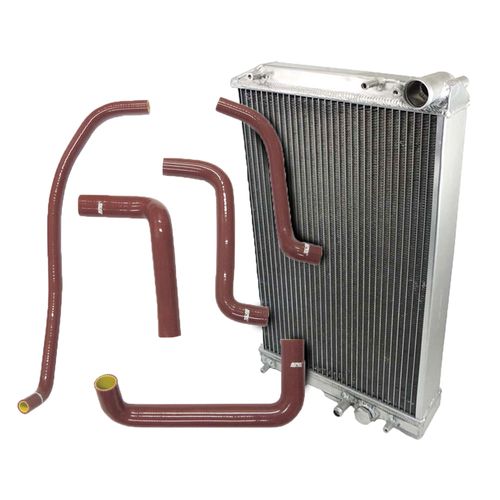 RADIADOR ÁGUA BRASADO ALUMÍNIO + Kit mangueiras silicone - VW Gol Bola G3 G4 AP 8V