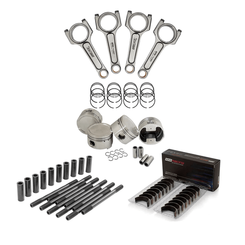 Kit Forjado 1.8L 20v Audi / VW: Pistão Forjado / Biela SUPER A-BEAM 144MM 1000CV/ Anéis / Pinos / Travas / Prisioneiro / Bronzina