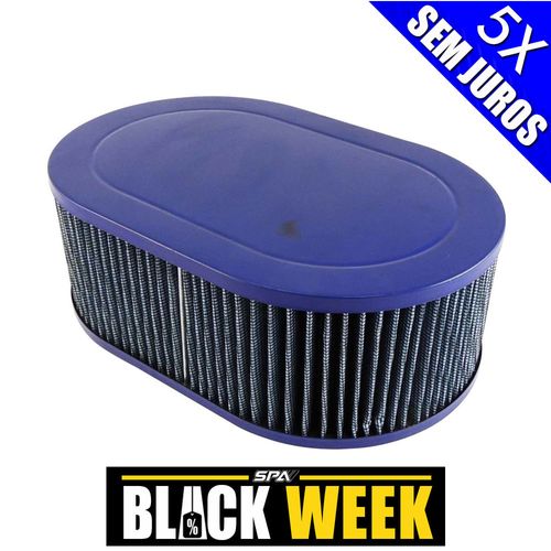 Filtro de ar esportivo oval 2 1/2" - Azul - Sem Uso, perfeito estado.