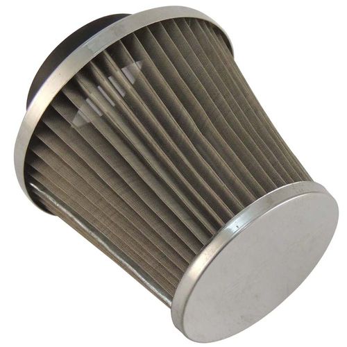 Filtro de ar cônico 2" x 110mm - Prata - Sem uso.