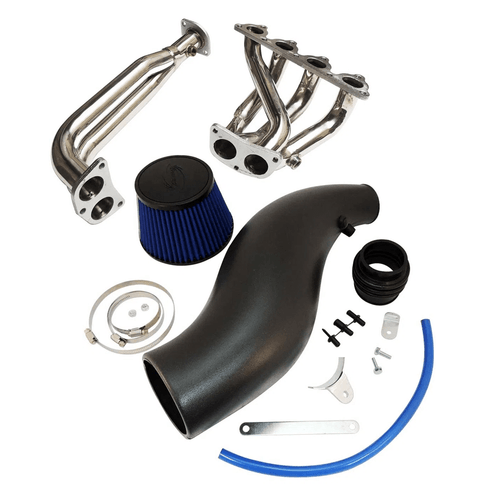 Cold Air Intake (CAI) Kit Completo + Coletor de escapamento 4x2x1 em aço inox polido para Honda Civic EG/EK - D15/D16 - 91/00