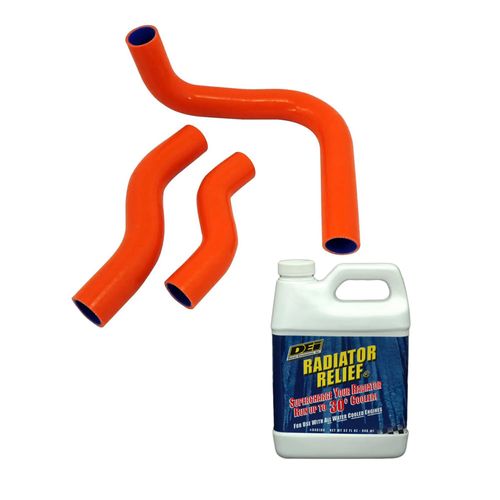 Kit mangueiras arrefecimento silicone para Chevette OHC (sem reservatório de expansão) + Aditivo de radiador