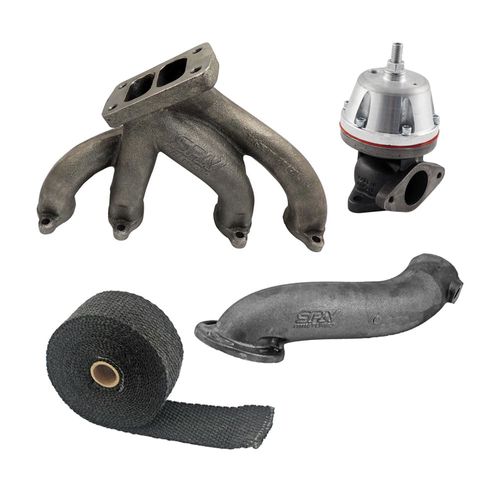 Coletor escape turbo VW AP 8V Pulsativo Farol - T3 + Saída escape ferro 2 1/2" + FITA TÉRMICA 2" 5M + WASTEGATE MCSI SR2
