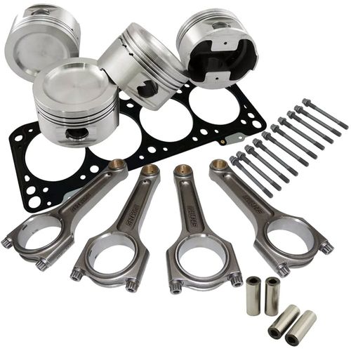 Kit Forjado Completo AP 1.6 Turbo: Pistão SPA/ Pinos e Travas/ Bielas Super A 149/Junta de Cabeçote/Prisioneiros Forjados -BJF/BWX/UNF - Gol 85 a 09