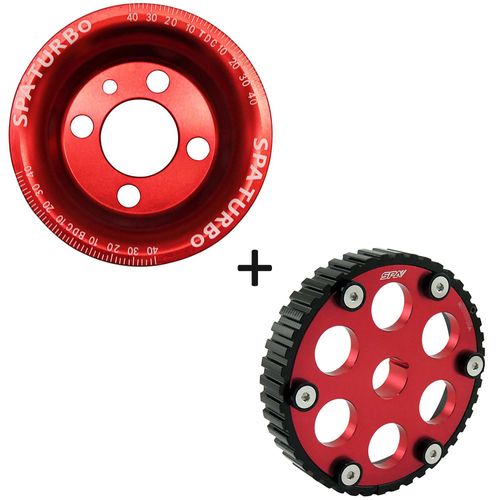 Polia de virabrequim Racing VW AP 8V 100mm + Polia do comando de válvulas regulável B Series