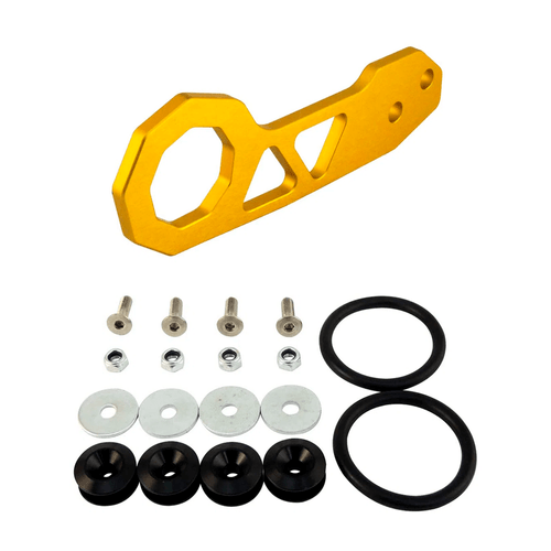 Trava de para-choque esportiva (Quick Release) - Preto + GANCHO DE REBOQUE/ENGATE ESPORTIVO UNIVERSAL PARA TRASEIRA (TOW HOOK)