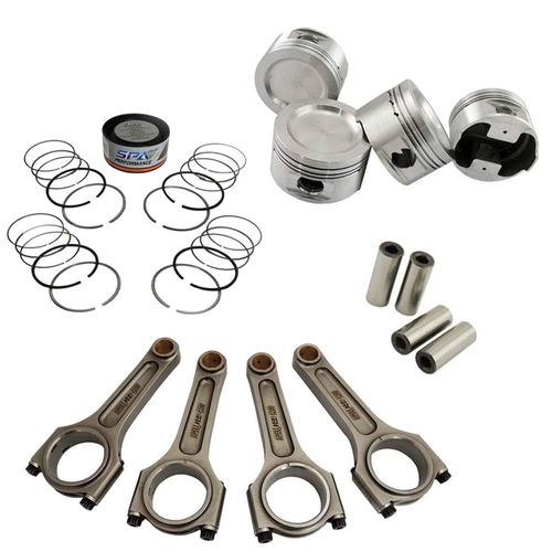 Kit Forjado AP 1.8 Turbo: Pistão SPA Super A e Biela Super A-Beam 144mm 1200 CV Parafusos 7/16 -Código Motor (BNY/BJY/UDH/UPD) Gol e Derivados 85 a 09