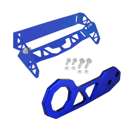 Suporte Placa Regulável Automotiva JDM - Universal + GANCHO REBOQUE/ENGATE ESPORTIVO UNIVERSAL TRASEIRA (TOW HOOK)