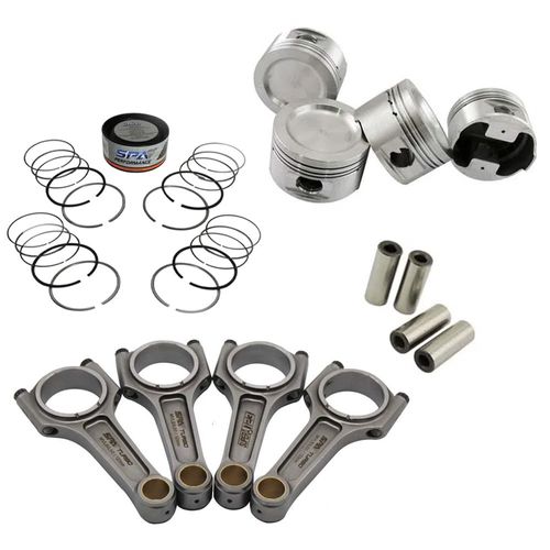 Kit Forjado Chevette (OHC): Pistão / Pinos / Travas / Anéis / BIELA FORJADA SUPER A 123MM 1000CV