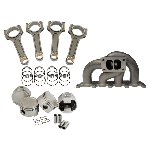 Kit Forjado Pistão / Anéis / Pinos / Travas / Bielas - 1999-2006 + Coletor escape turbo A3 / VW 1.8 20V pulsativo para baixo - T3