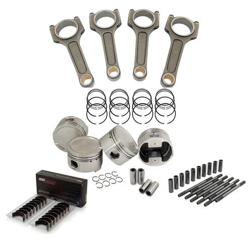 Kit Forjado para Audi / VW 1.8 20v Turbo: Bielas Basic 144m 1100cv + Pistões + Pinos + Travas + Prisioneiros + Anéis + Bronzinas