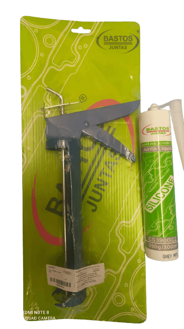 Aplicador + Cola Silicone ALTa Temp GREy Cinza 390g/300ml