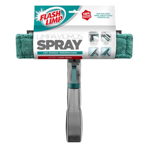 LIMPA VIDROS SPRAY COM RODINHO FLASH LIMP