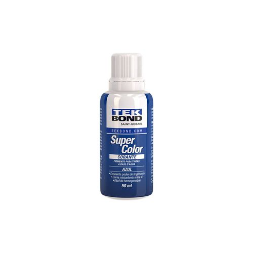 Corante Líquido Super Color 50Ml Azul - Tekbond