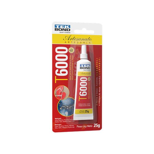 Cola Permanente T6000 - 25G - Extra Forte - Blíster - Tekbond