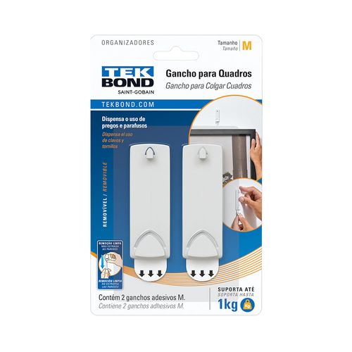 Gancho De Plástico Para Fixação De Quadro M - Tekbond