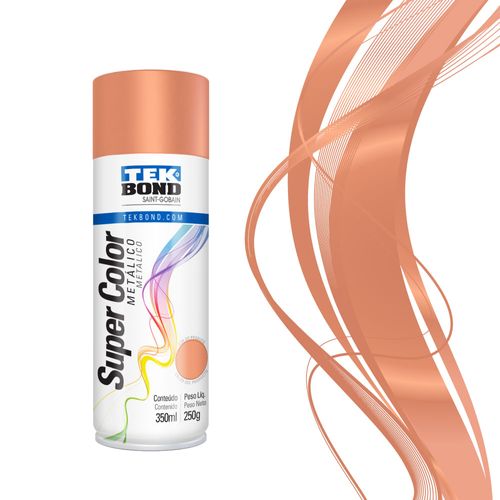 Tinta Spray Metálico Cobre Rose 350Ml 250G - Tekbond