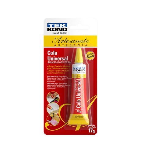 Cola Universal Artesanato 17G - Blíster - Tekbond