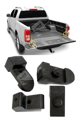 Kit Coxim Batente Tampa Traseira Nova S10 2012-2021 4 Peças