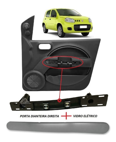 Suporte Moldura Puxador Porta Uno Vivace Economy Diant. Ld
