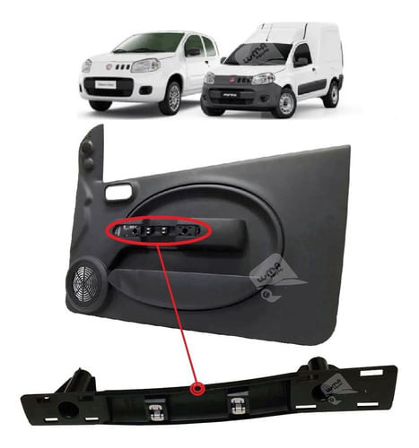 Suporte Puxador Forro Porta Novo Fiorino 2011-2021 Direito