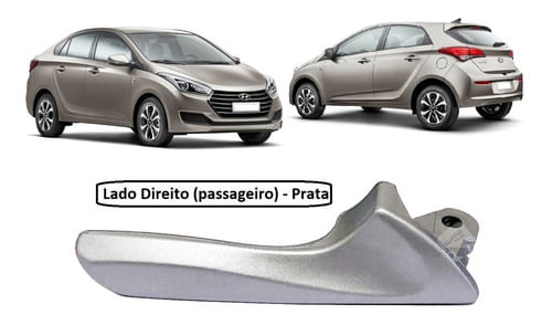 Gatilho Da Maçaneta Interna Direita Hb20 2012 À 2019 Prata