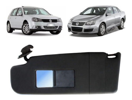 Quebra Sol Esquerdo Vw Golf Jetta 2008/... C/ Espelho Bolsa