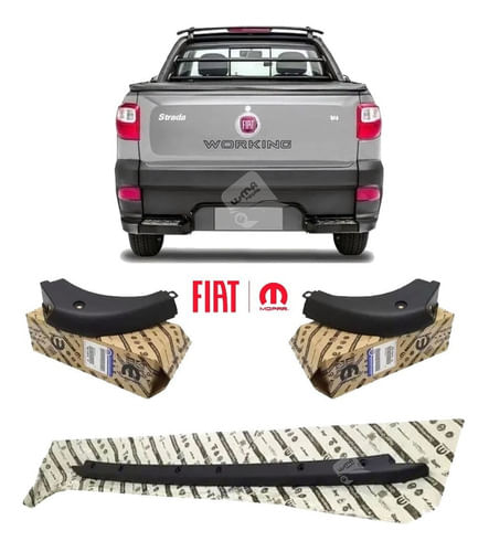 Kit Moldura Superior Tampa Traseira Strada Trekking 2014 15