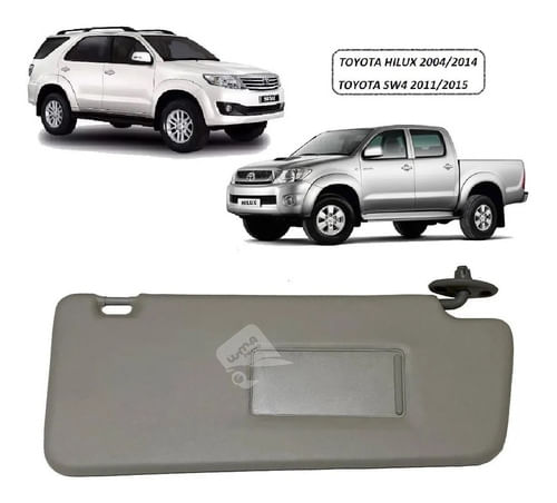 Quebra Sol C/ Espelho Toyota Hilux Sw4 2011 À 2015 Cinza Ld