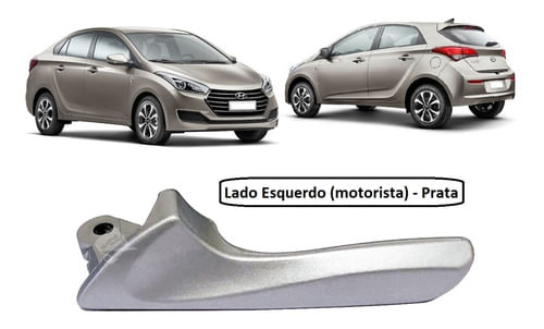 Gatilho Da Maçaneta Interna Esquerda Hb20 2012 À 2019 Prata (1)