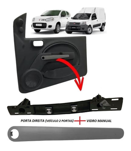 Suporte Moldura Puxador Porta Direita Novo Fiorino 2011-2021