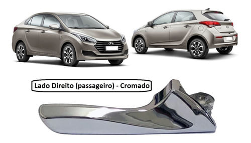 Gatilho Da Maçaneta Interna Direita Hb20 2012-2019 Cromado (2)