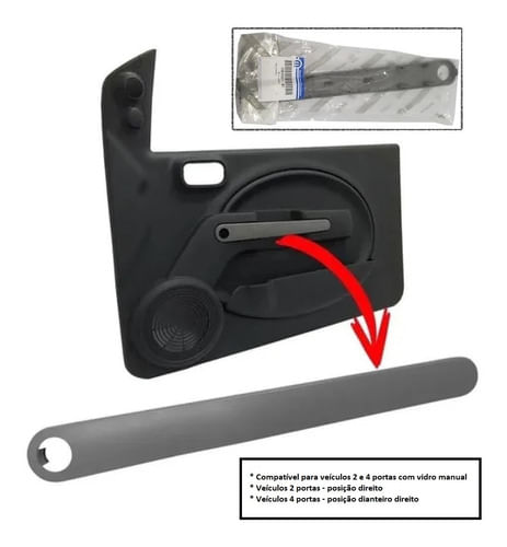 Moldura Puxador Porta Uno Vivace Economy Vidro Manual Ld