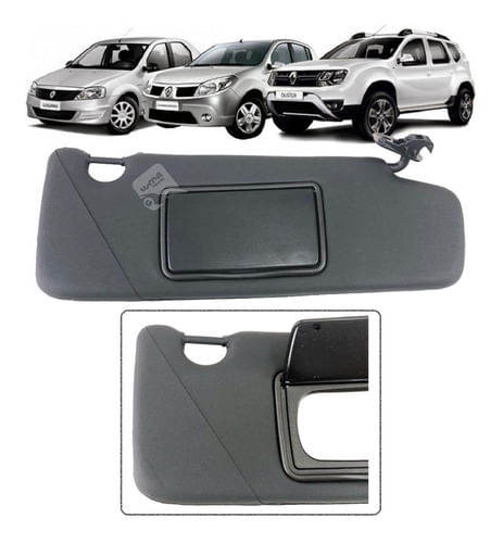 Quebra Sol Direito Preto Renault Duster Logan Oroch Sandero