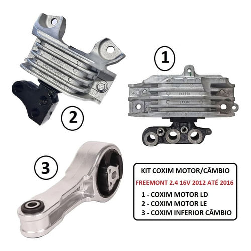 Kit Coxim Calço Motor Câmbio Freemont 2.4 16v 2012 Até 2016